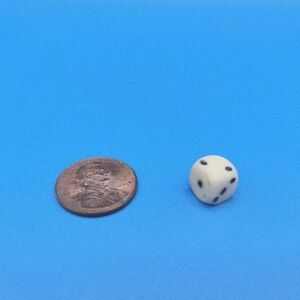 Vintage Miniature Stone Hand Carved Dice